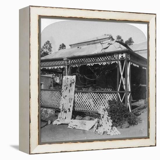 The 'Club' Which Was Struck by a 94Lb Boer Shell, Siege of Mafeking, South Africa, 1901-Underwood & Underwood-Framed Premier Image Canvas