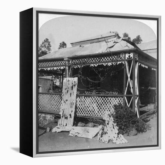 The 'Club' Which Was Struck by a 94Lb Boer Shell, Siege of Mafeking, South Africa, 1901-Underwood & Underwood-Framed Premier Image Canvas