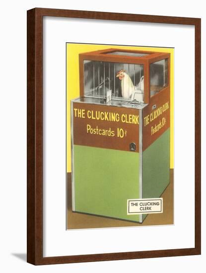 The Clucking Clerk-null-Framed Art Print