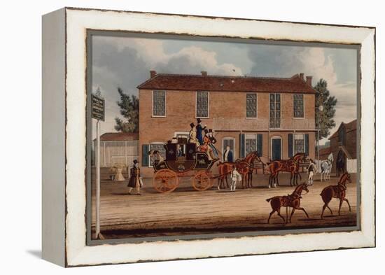 The Coach and Horses, Ilford, 1832 (Coloured Engraving)-James Pollard-Framed Premier Image Canvas