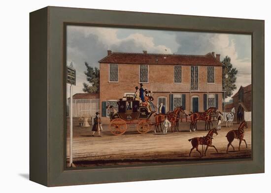 The Coach and Horses, Ilford, 1832 (Coloured Engraving)-James Pollard-Framed Premier Image Canvas