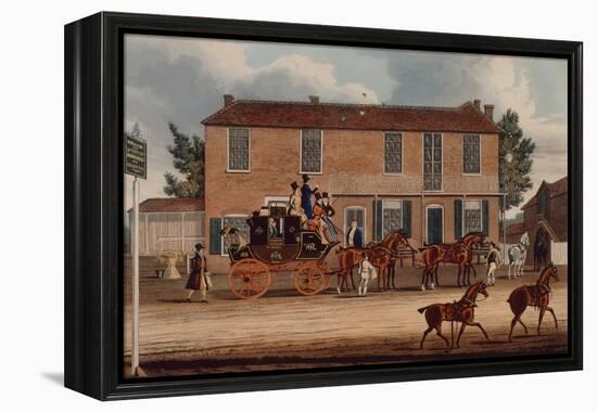 The Coach and Horses, Ilford, 1832 (Coloured Engraving)-James Pollard-Framed Premier Image Canvas