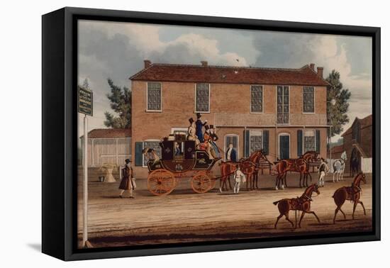 The Coach and Horses, Ilford, 1832 (Coloured Engraving)-James Pollard-Framed Premier Image Canvas