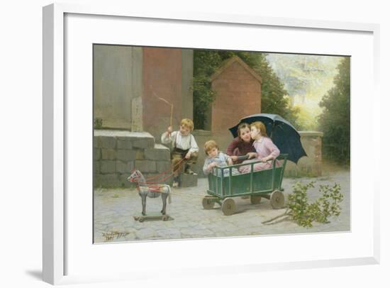 The Coach Ride, 1888-Charles-Bertrand D'Entraygues-Framed Giclee Print