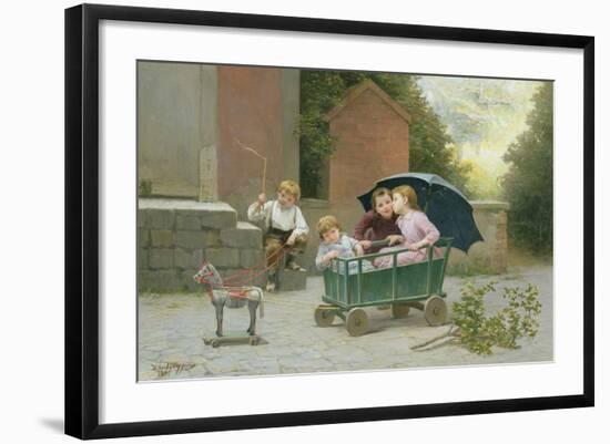 The Coach Ride, 1888-Charles-Bertrand D'Entraygues-Framed Giclee Print