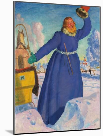 The Coachman, 1923-Boris Mihajlovic Kustodiev-Mounted Giclee Print