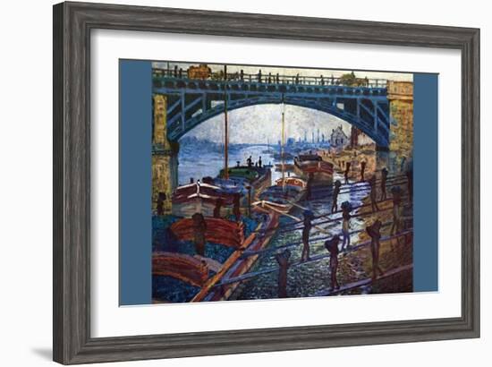 The Coal Carrier-Claude Monet-Framed Art Print