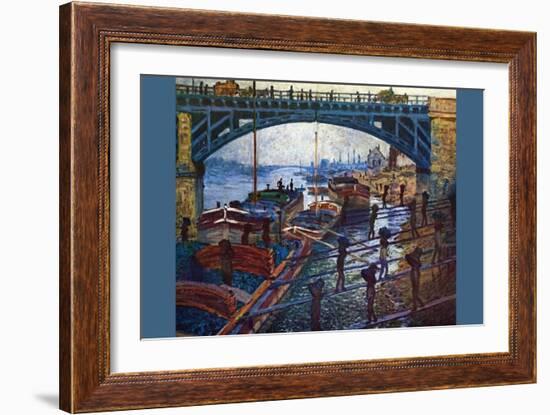 The Coal Carrier-Claude Monet-Framed Art Print