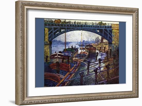 The Coal Carrier-Claude Monet-Framed Art Print