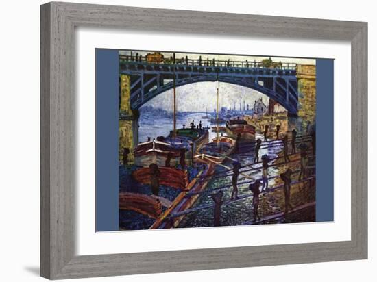 The Coal Carrier-Claude Monet-Framed Art Print