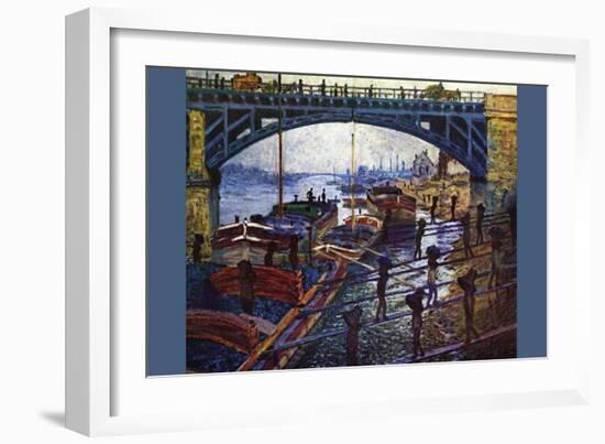 The Coal Carrier-Claude Monet-Framed Art Print