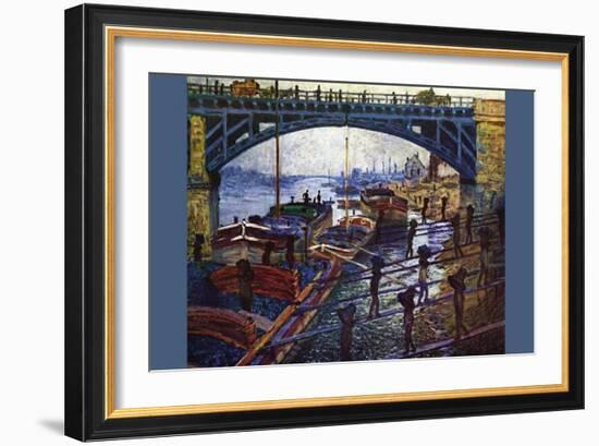 The Coal Carrier-Claude Monet-Framed Art Print