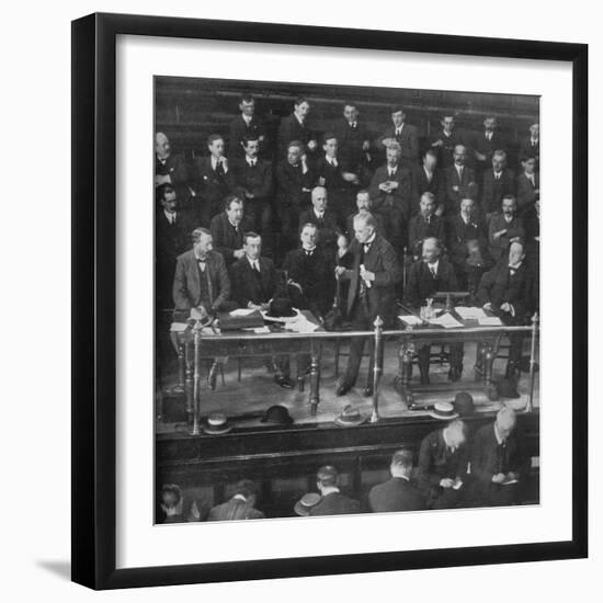 'The Coal Strike: Mr. Lloyd George addressing the miners' representatives at Cardiff', 1915-Unknown-Framed Photographic Print