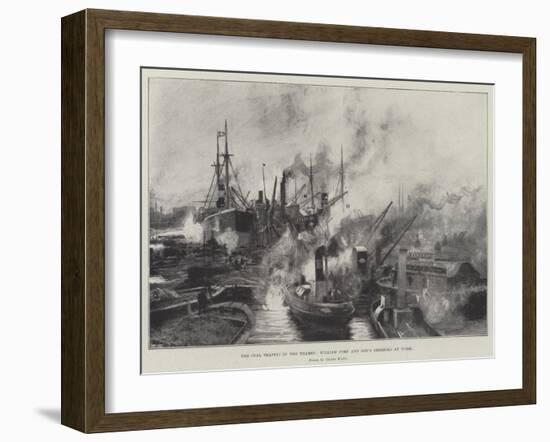The Coal Traffic in the Thames, William Cory and Son's Derricks at Work-Charles William Wyllie-Framed Giclee Print