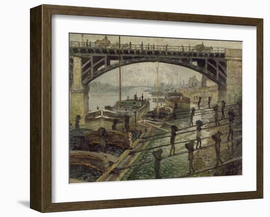 The Coalmen, C. 1875-Claude Monet-Framed Giclee Print