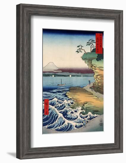 The Coast at Hota, from the series Thirty-six Views of Mount Fuji, 1858-Ando Hiroshige-Framed Giclee Print