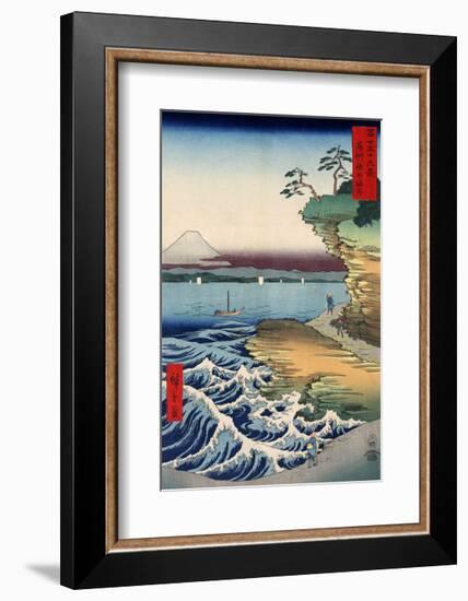 The Coast at Hota, from the series Thirty-six Views of Mount Fuji, 1858-Ando Hiroshige-Framed Giclee Print