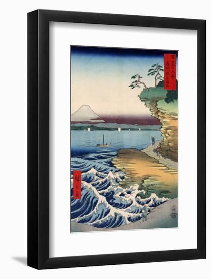 The Coast at Hota, from the series Thirty-six Views of Mount Fuji, 1858-Ando Hiroshige-Framed Giclee Print