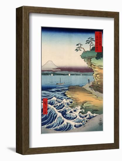 The Coast at Hota, from the series Thirty-six Views of Mount Fuji, 1858-Ando Hiroshige-Framed Giclee Print