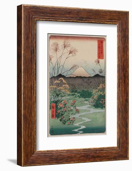 The Coast at Hota, from the series Thirty-six Views of Mount Fuji, 1858-Ando Hiroshige-Framed Art Print