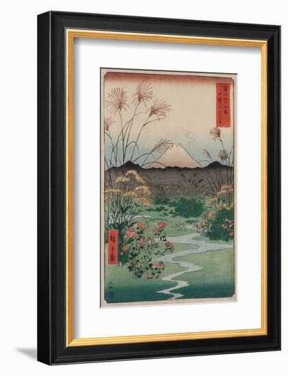 The Coast at Hota, from the series Thirty-six Views of Mount Fuji, 1858-Ando Hiroshige-Framed Art Print