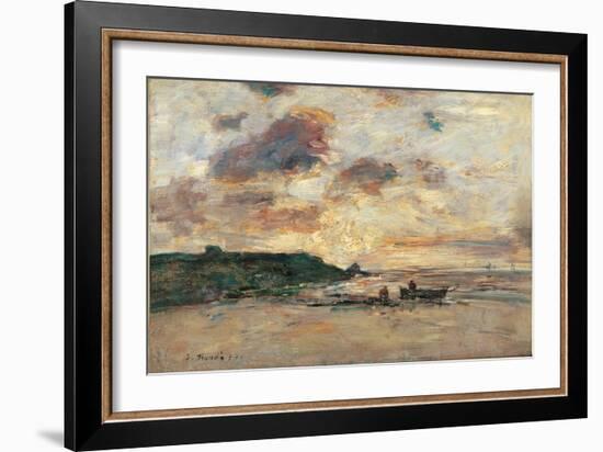 The Coast at Trouville-Eug?ne Boudin-Framed Giclee Print