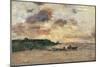 The Coast at Trouville-Eug?ne Boudin-Mounted Giclee Print