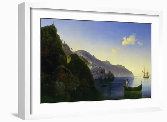 The Coast of Amalfi, 1841-Ivan Konstantinovich Aivazovsky-Framed Giclee Print