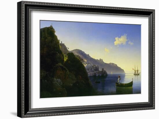 The Coast of Amalfi, 1841-Ivan Konstantinovich Aivazovsky-Framed Giclee Print