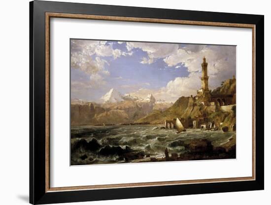 The Coast of Genoa, 1854-Jasper Francis Cropsey-Framed Premium Giclee Print