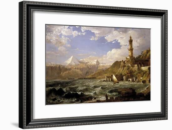 The Coast of Genoa, 1854-Jasper Francis Cropsey-Framed Premium Giclee Print