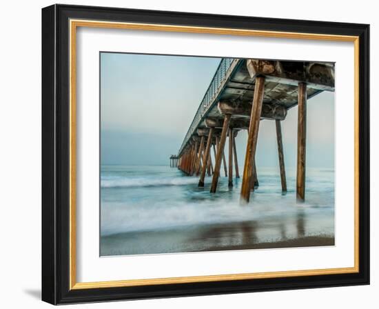 The Coastal Pier-Bill Carson Photography-Framed Art Print