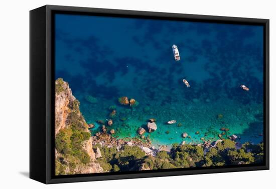The Coastline of the Island of Capri, Campania, Italy, Europe-Neil Farrin-Framed Premier Image Canvas