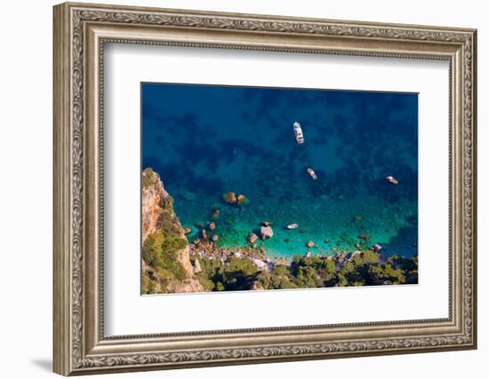 The Coastline of the Island of Capri, Campania, Italy, Europe-Neil Farrin-Framed Photographic Print