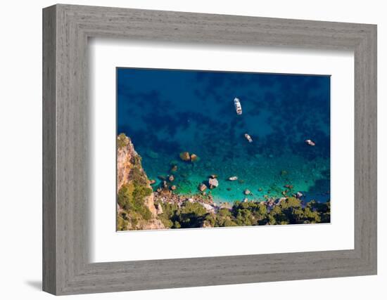 The Coastline of the Island of Capri, Campania, Italy, Europe-Neil Farrin-Framed Photographic Print