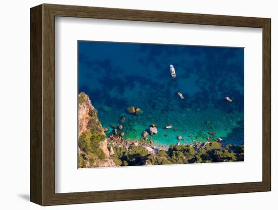 The Coastline of the Island of Capri, Campania, Italy, Europe-Neil Farrin-Framed Photographic Print