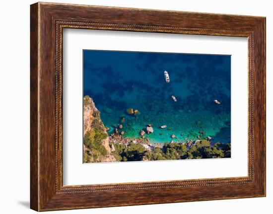The Coastline of the Island of Capri, Campania, Italy, Europe-Neil Farrin-Framed Photographic Print