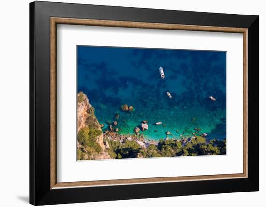 The Coastline of the Island of Capri, Campania, Italy, Europe-Neil Farrin-Framed Photographic Print