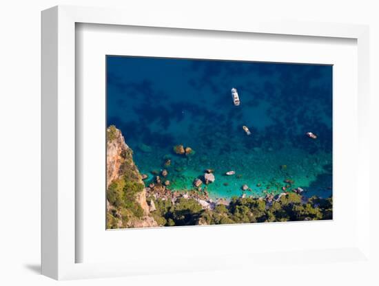 The Coastline of the Island of Capri, Campania, Italy, Europe-Neil Farrin-Framed Photographic Print