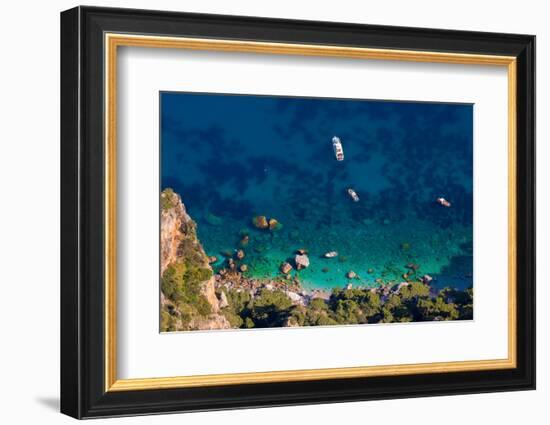 The Coastline of the Island of Capri, Campania, Italy, Europe-Neil Farrin-Framed Photographic Print