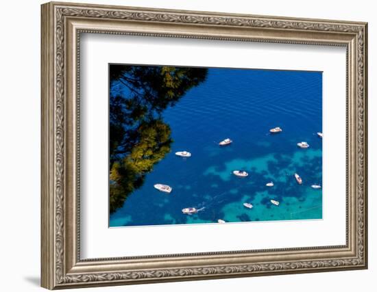 The Coastline of the island of Capri, Campania, Italy, Europe-Neil Farrin-Framed Photographic Print