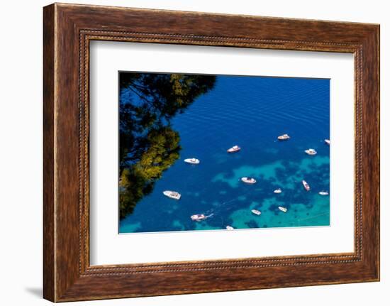 The Coastline of the island of Capri, Campania, Italy, Europe-Neil Farrin-Framed Photographic Print