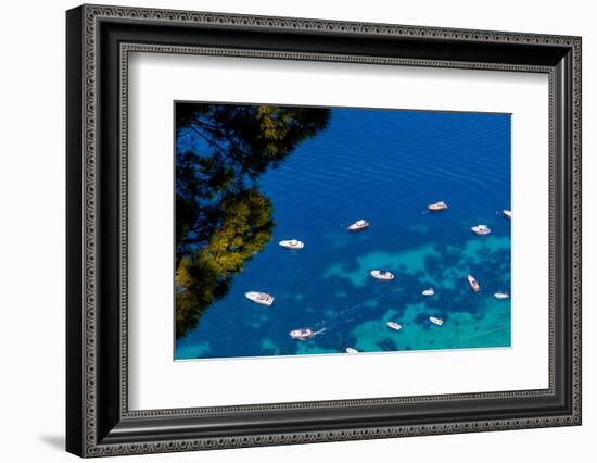 The Coastline of the island of Capri, Campania, Italy, Europe-Neil Farrin-Framed Photographic Print