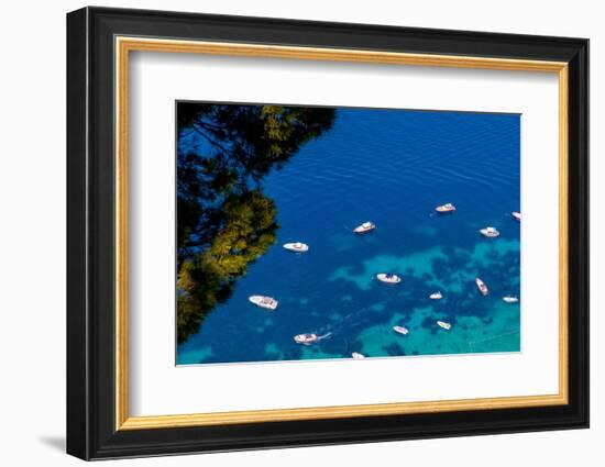 The Coastline of the island of Capri, Campania, Italy, Europe-Neil Farrin-Framed Photographic Print