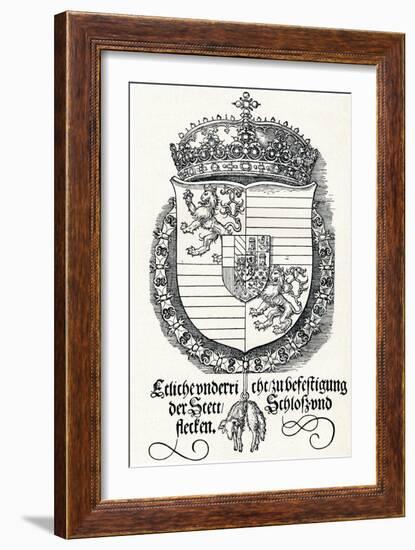 The Coat of Arms of Ferdinand I, King of Hungary and Bohemia, 1527-Albrecht Dürer-Framed Giclee Print