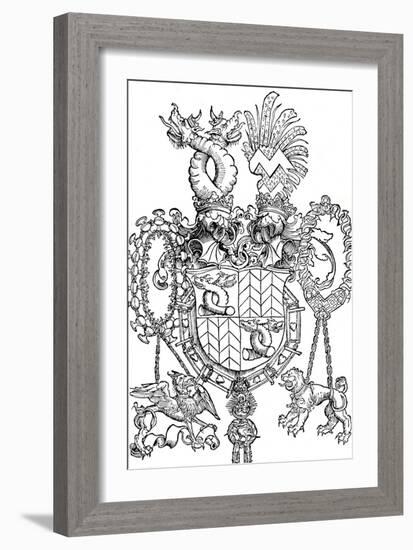 The Coat of Arms of Florian Waldauf, 1500-Albrecht Dürer-Framed Giclee Print