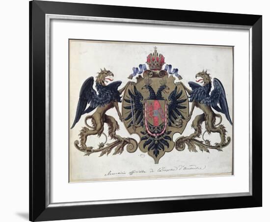 The Coat of Arms of the Austrian Empire, Before 1867-null-Framed Giclee Print