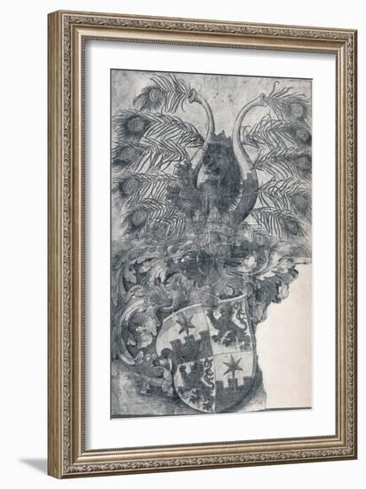 The Coat of Arms of Wilhelm and Wolfgang Roggendorff, 1520-Albrecht Dürer-Framed Giclee Print