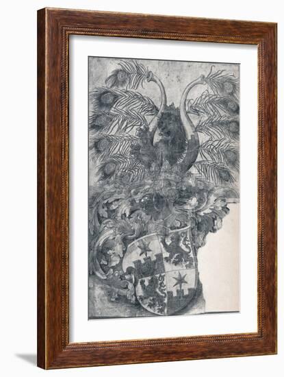 The Coat of Arms of Wilhelm and Wolfgang Roggendorff, 1520-Albrecht Dürer-Framed Giclee Print