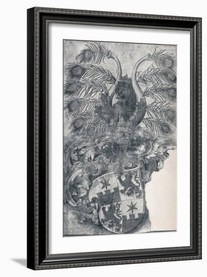 The Coat of Arms of Wilhelm and Wolfgang Roggendorff, 1520-Albrecht Dürer-Framed Giclee Print